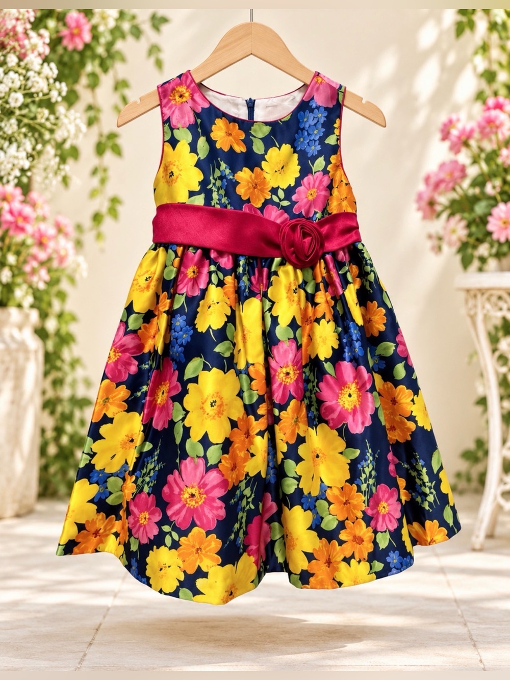 American Princess size 2T sleeveless floral dress